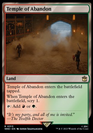 (313) Magic The Gathering Universes Beyond: Doctor Who Single: Temple of Abandon  Rare