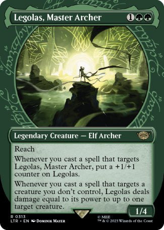 (313) Magic The Gathering The Lord of the Rings: Tales of Middle-earth: Extras Single: Legolas, Master Archer (V.1) Holo Rare