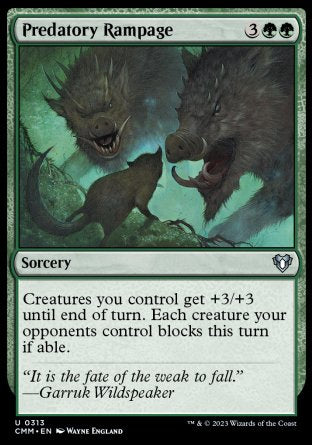 (313) Magic The Gathering Commander Masters Single: Predatory Rampage Holo Uncommon