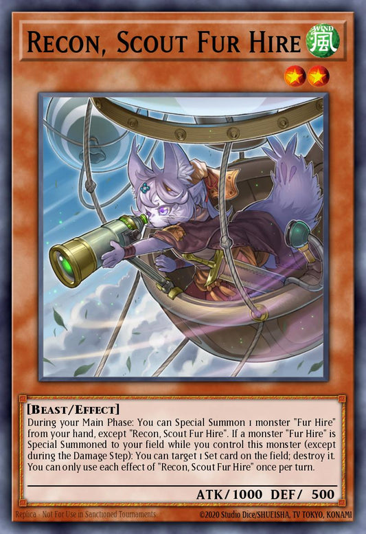 (245) YuGiOh TCG MP19: 2019 Gold Sarcophagus Tin Mega Pack Single: Recon, Scout Fur Hire  Common