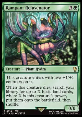 (314) Magic The Gathering Commander: Magic: The Gathering - FINAL FANTASY: Collector's Edition Single: Rampant Rejuvenator Holo Rare