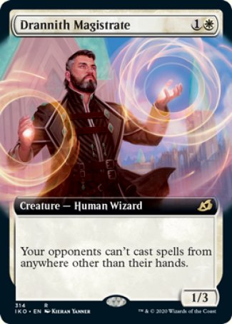 (314) Magic The Gathering Ikoria: Lair of Behemoths: Extras Single: Drannith Magistrate Holo Rare