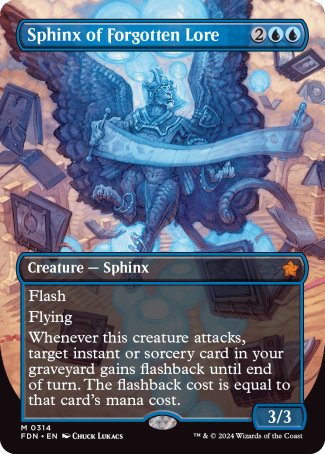 (314) Magic The Gathering Magic: The Gathering Foundations: Extras Single: Sphinx of Forgotten Lore (V.1) Holo Mythic