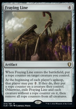(314) Magic The Gathering Commander Legends: Battle for Baldur's Gate Single: Fraying Line  Rare