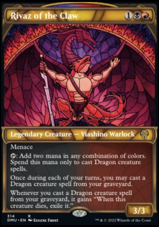 (314) Magic The Gathering Dominaria United: Extras Single: Rivaz of the Claw (V.1)  Rare
