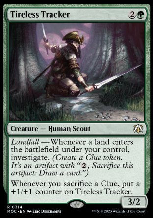 (314) Magic The Gathering Commander: March of the Machine Single: Tireless Tracker  Rare