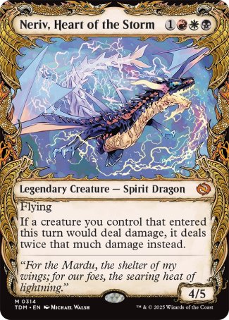 (314) Magic The Gathering Tarkir: Dragonstorm: Extras Single: Neriv, Heart of the Storm (V.1)  Mythic