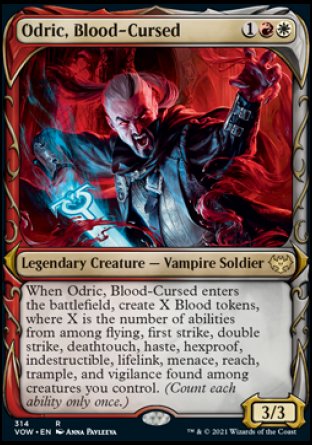(314) Magic The Gathering Innistrad: Crimson Vow: Extras Single: Odric, Blood-Cursed Holo Rare