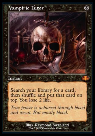 (314) Magic The Gathering Dominaria Remastered: Extras Single: Vampiric Tutor (V.1)  Mythic