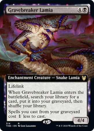 (314) Magic The Gathering Theros Beyond Death: Extras Single: Gravebreaker Lamia  Rare