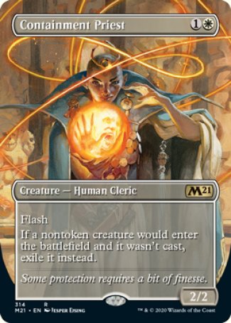 (314) Magic The Gathering Core 2021: Extras Single: Containment Priest Holo Rare