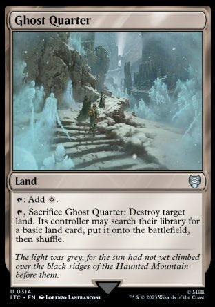 (314) Magic The Gathering Commander: The Lord of the Rings: Tales of Middle-earth Single: Ghost Quarter  Uncommon