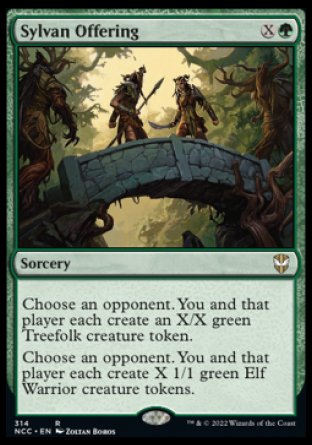(314) Magic The Gathering Commander: Streets of New Capenna Single: Sylvan Offering  Rare