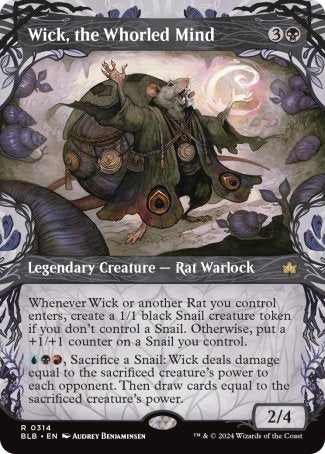 (314) Magic The Gathering Bloomburrow: Extras Single: Wick, the Whorled Mind Holo Rare