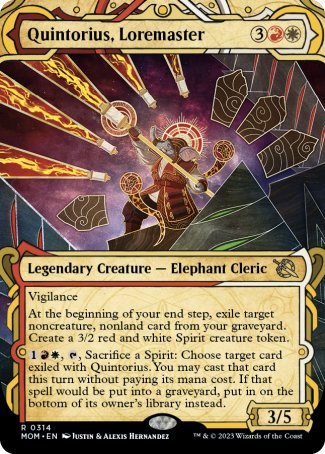 (314) Magic The Gathering March of the Machine: Extras Single: Quintorius, Loremaster  Rare
