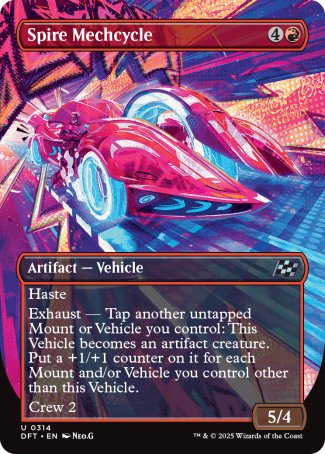 (314) Magic The Gathering Aetherdrift: Extras Single: Spire Mechcycle Holo Uncommon