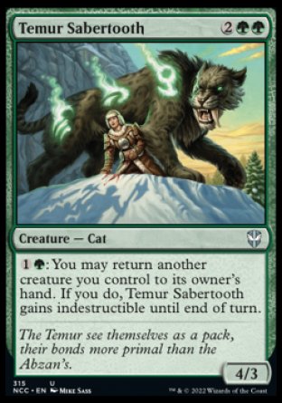 (315) Magic The Gathering Commander: Streets of New Capenna Single: Temur Sabertooth  Uncommon