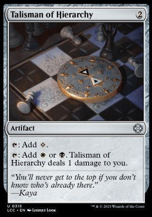 (315) Magic The Gathering Commander: The Lost Caverns of Ixalan Single: Talisman of Hierarchy  Uncommon