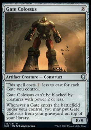 (315) Magic The Gathering Commander Legends: Battle for Baldur's Gate Single: Gate Colossus  Uncommon