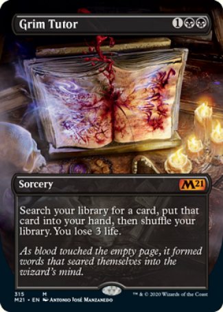 (315) Magic The Gathering Core 2021: Extras Single: Grim Tutor Holo Mythic
