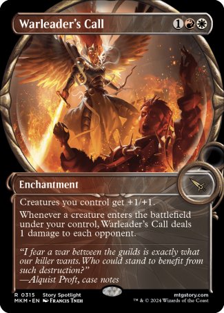 (315) Magic The Gathering Murders at Karlov Manor: Extras Single: Warleader's Call Holo Rare