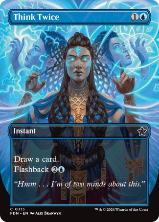 (315) Magic The Gathering Magic: The Gathering Foundations: Extras Single: Think Twice (V.1)  Common