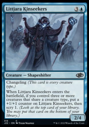 (315) Magic The Gathering Jumpstart 2022 Single: Littjara Kinseekers  Common