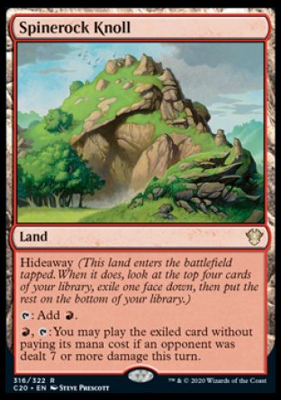 (316/322) Magic The Gathering Commander: Ikoria Single: Spinerock Knoll  Rare