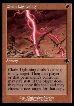 (316) Magic The Gathering Dominaria Remastered: Extras Single: Chain Lightning  Common