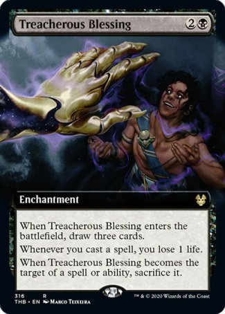 (316) Magic The Gathering Theros Beyond Death: Extras Single: Treacherous Blessing Holo Rare