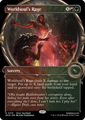 (316) Magic The Gathering Murders at Karlov Manor: Extras Single: Worldsoul's Rage Holo Rare