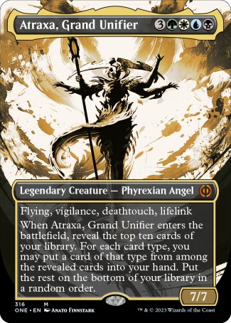 (316) Magic The Gathering Phyrexia: All Will Be One: Extras Single: Atraxa, Grand Unifier (V.1)  Mythic