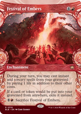 (316) Magic The Gathering Bloomburrow: Extras Single: Festival of Embers  Rare