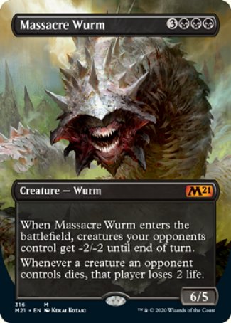 (316) Magic The Gathering Core 2021: Extras Single: Massacre Wurm Holo Mythic