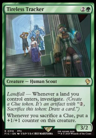 (316) Magic The Gathering Commander: Magic: The Gathering - FINAL FANTASY: Collector's Edition Single: Tireless Tracker Holo Rare