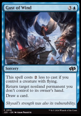 (316) Magic The Gathering Foundations Jumpstart Single: Gust of Wind  Common