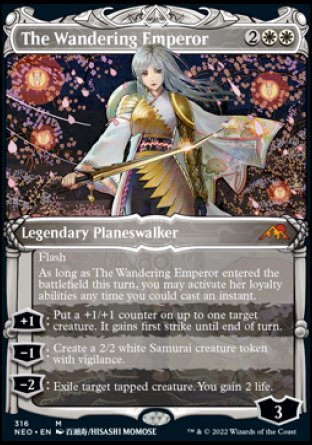 (316) Magic The Gathering Kamigawa: Neon Dynasty: Extras Single: The Wandering Emperor (V.2) Holo Mythic