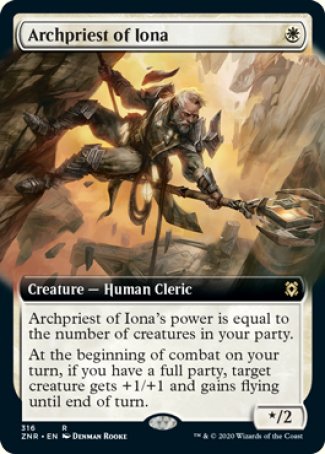 (316) Magic The Gathering Zendikar Rising: Extras Single: Archpriest of Iona Holo Rare