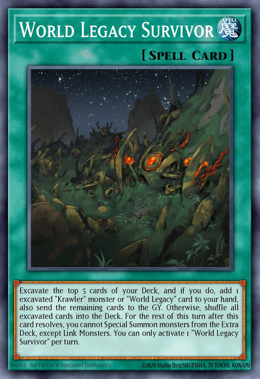 (119) YuGiOh TCG MP19: 2019 Gold Sarcophagus Tin Mega Pack Single: World Legacy Survivor  Rare
