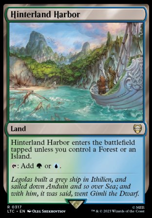 (317) Magic The Gathering Commander: The Lord of the Rings: Tales of Middle-earth Single: Hinterland Harbor  Rare
