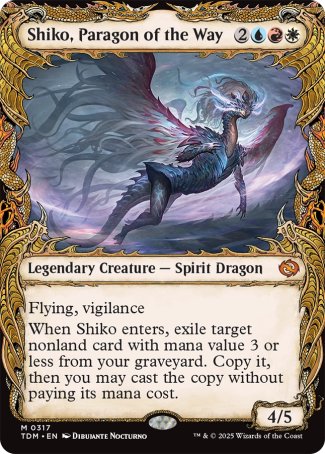 (317) Magic The Gathering Tarkir: Dragonstorm: Extras Single: Shiko, Paragon of the Way (V.1) Holo Mythic
