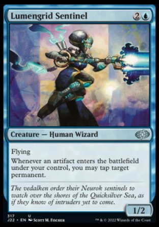 (317) Magic The Gathering Jumpstart 2022 Single: Lumengrid Sentinel  Uncommon