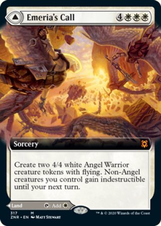 (317) Magic The Gathering Zendikar Rising: Extras Single: Emeria's Call // Emeria, Shattered Skyclave  Mythic