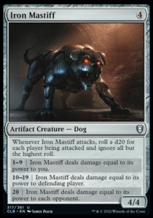 (317) Magic The Gathering Commander Legends: Battle for Baldur's Gate Single: Iron Mastiff  Uncommon