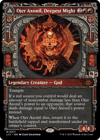 (317) Magic The Gathering The Lost Caverns of Ixalan: Extras Single: Ojer Axonil, Deepest Might // Temple of Power Holo Mythic