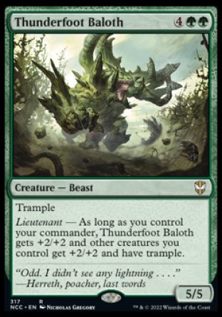 (317) Magic The Gathering Commander: Streets of New Capenna Single: Thunderfoot Baloth  Rare