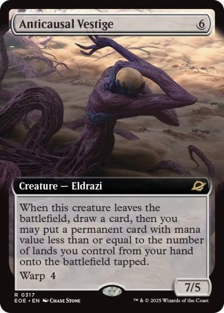 (317) Magic The Gathering Edge of Eternities: Extras Single: Anticausal Vestige (V.1) Holo Rare