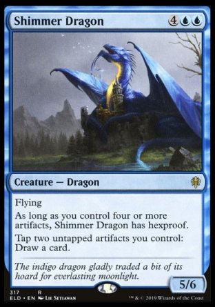 (317) Magic The Gathering Throne of Eldraine: Extras Single: Shimmer Dragon  Rare