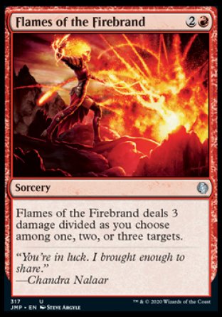 (317) Magic The Gathering Jumpstart Single: Flames of the Firebrand  Uncommon