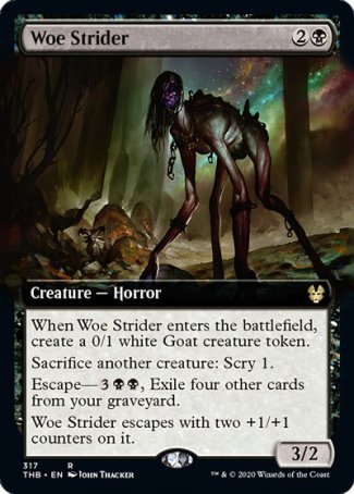 (317) Magic The Gathering Theros Beyond Death: Extras Single: Woe Strider  Rare